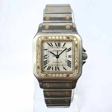 Thumbnail von Cartier Santos Galbée 29mm Automatic 2 Tone 0.75TCW DIAMOND Watch  NEW Model </h1>