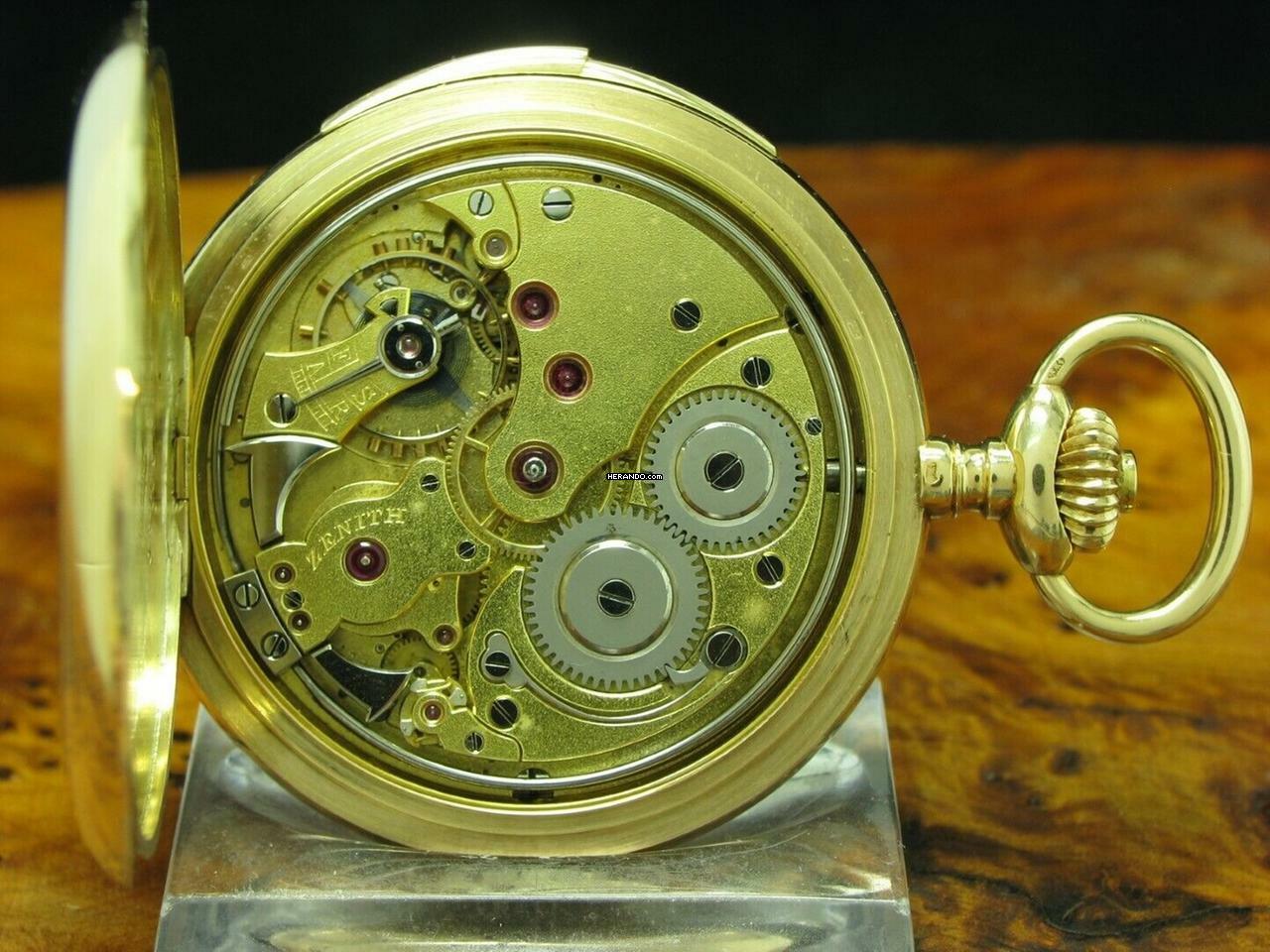 Thumbnail von Zenith Grand Prix Paris 14kt 585 Gold Savonette Taschenuhr Viertel-repetition </h1>