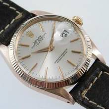 Thumbnail von Rolex Oyster Perpetual Date 18 Karat Rosegold Date 34 mm Herrenuhr mit Caliber 1570 im TOP Zustand v 1967 </h1>
