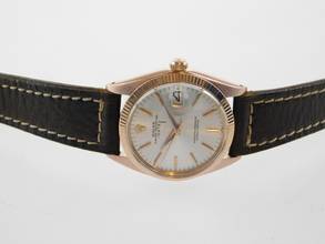 Thumbnail von Rolex Oyster Perpetual Date 18 Karat Rosegold Date 34 mm Herrenuhr mit Caliber 1570 im TOP Zustand v 1967 </h1>