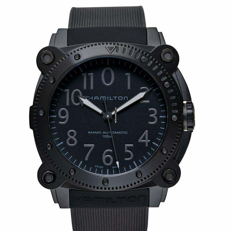 Hamilton Khaki Navy BeLOWZERO H78505330 - Khaki Navy BeLOWZERO Auto Titanium Automatic Black Dial Men's Watch </h1>