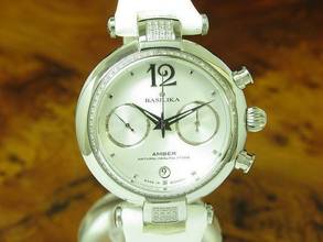 Thumbnail von Basilika Amber Edelstahl Handaufzug Damenuhr Diamant Besatz / Ref 3133.7887701d </h1>