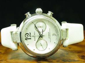 Thumbnail von Basilika Amber Edelstahl Handaufzug Damenuhr Diamant Besatz / Ref 3133.7887701d </h1>