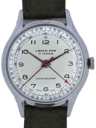  Lanco Gents manual wind Alarm Wristwatch Lanco – Fon , Shock – Protected </h1> 