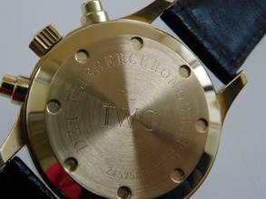 Thumbnail von IWC Fliegeruhr 18 Karat Gelbgold Fliegerchronograph 3740 im Top Zustand 37 mm </h1>