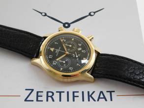 Thumbnail von IWC Fliegeruhr 18 Karat Gelbgold Fliegerchronograph 3740 im Top Zustand 37 mm </h1>