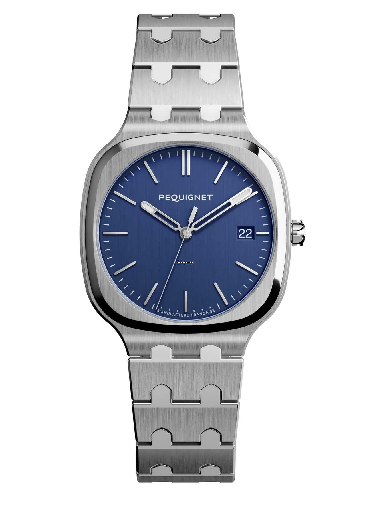  Pequignet Concorde Watch blue optional with gold dial 