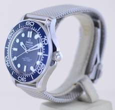 Thumbnail von Omega Seamaster Diver 300 M 42 Blue Dial 60th Anniversary Bond 007 Edition Steel Top B+P </h1>