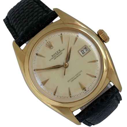  Rolex Datejust 6104 Ovettone Ivory dial yellow gold 18KT very rare 1953's </h1> 