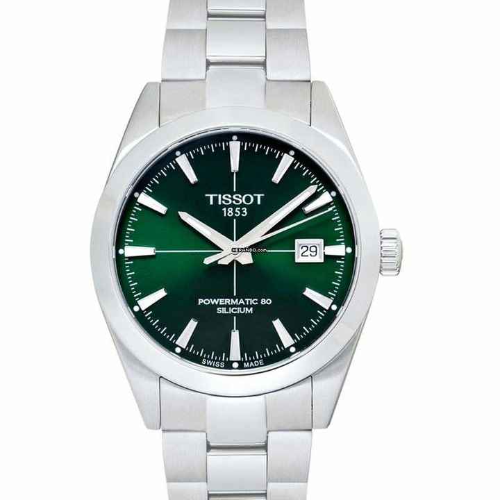  Tissot Gentleman T127.407.11.091.01 - Automatic Green Dial Stainless Steel Men's Watch </h1> 