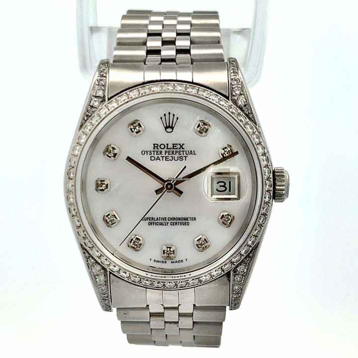  Rolex Datejust Automatic 34mm Steel Diamond Watch </h1> 