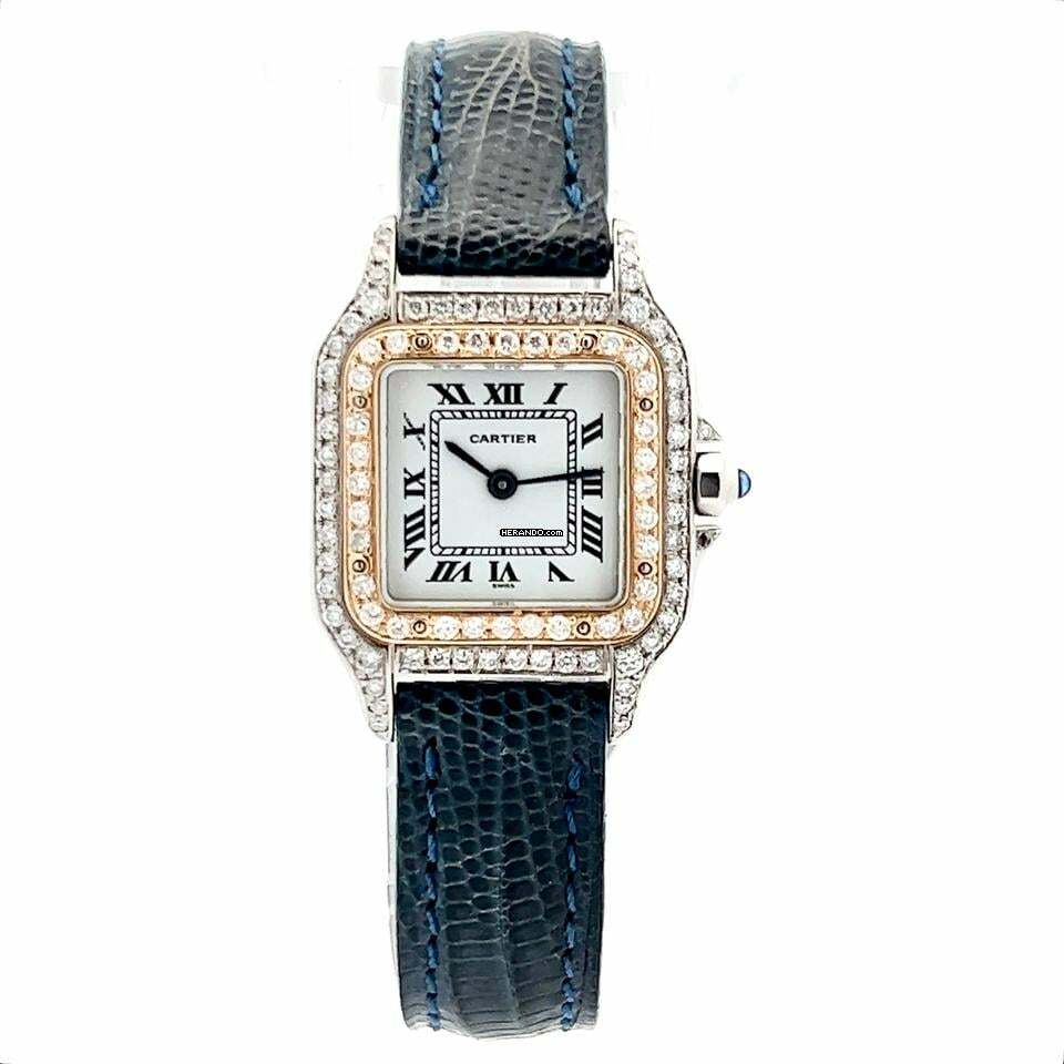  Cartier Panthère 23mm Quartz 2 Tone 0.87TCW DIAMOND Watch </h1> 
