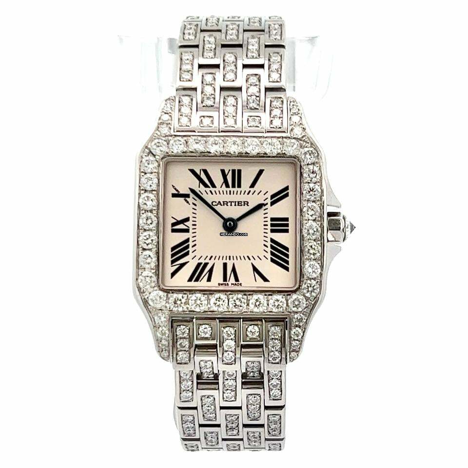 Cartier Santos Demoiselle Quartz 26mm 6.63 DIAMOND Watch </h1>