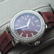 Thumbnail von Oris Aquis Date Diamonds Rubber Strap Red Dial FULL SET
