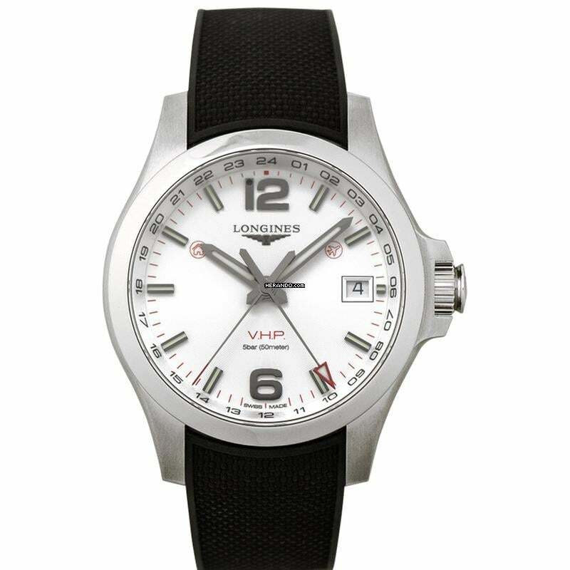  Longines Conquest L37184769 - Conquest VHP GMT Quartz Silver Dial Men's Watch </h1> 