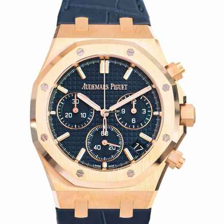  Audemars Piguet Royal Oak Chronograph 26240OR.OO.D315CR.01 - Royal Oak Automatic Blue Dial 18kt Pink Gold Men's Watch </h1> 