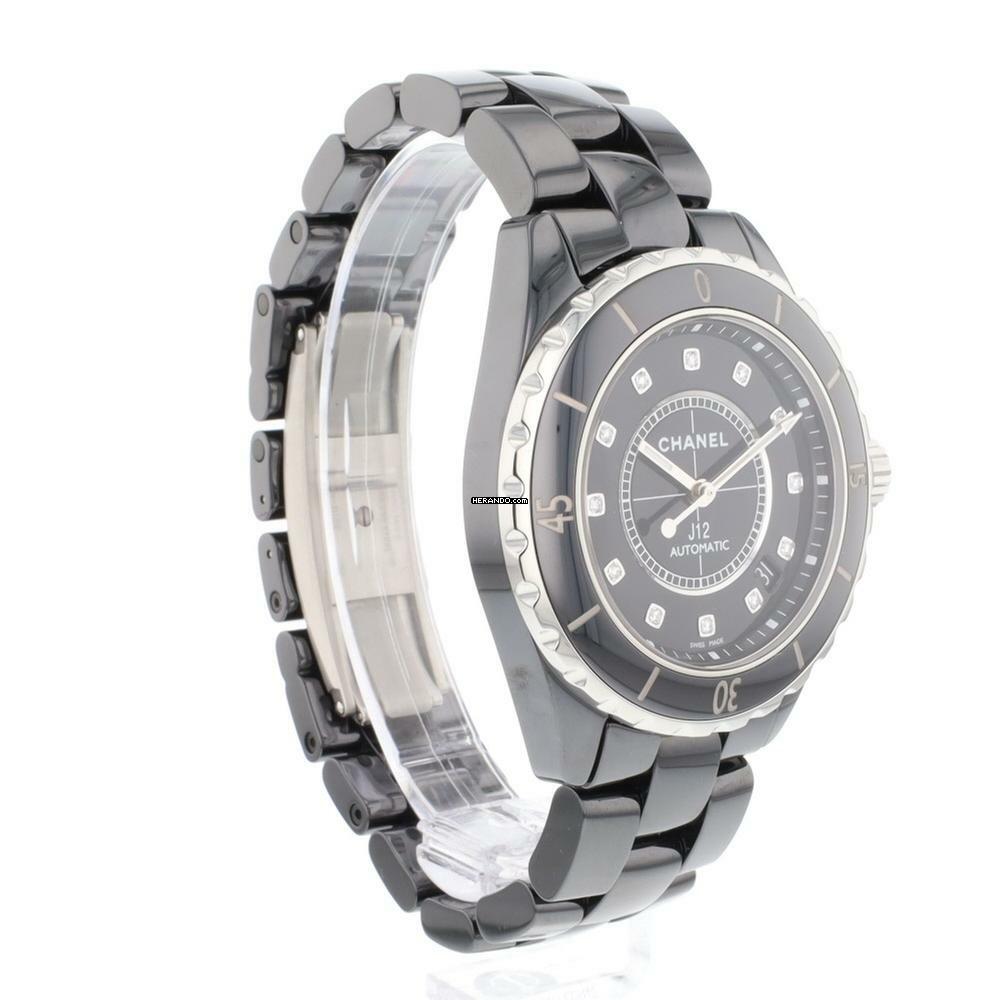 Thumbnail von Chanel J12 Black Ceramique 38MM Black Diamond Dial </h1>