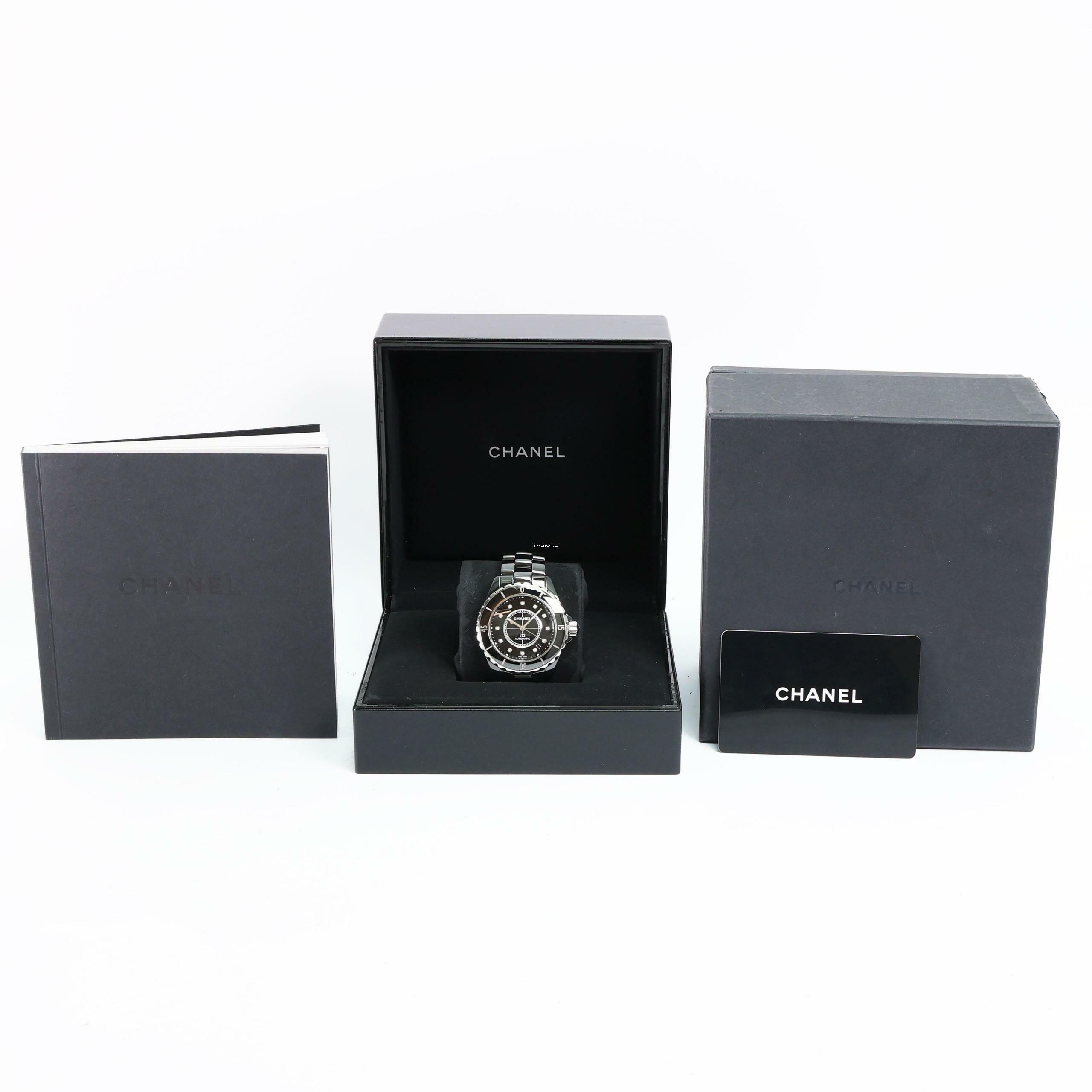 Thumbnail von Chanel J12 Black Ceramique 38MM Black Diamond Dial </h1>