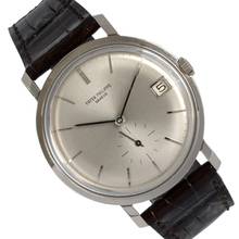 Thumbnail von Patek Philippe Calatrava Date 3445 Oversize silver dial white gold 18KT Automatic 1966's </h1>