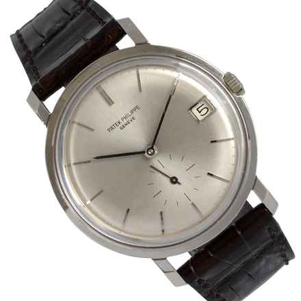  Patek Philippe Calatrava Date 3445 Oversize silver dial white gold 18KT Automatic 1966's </h1> 