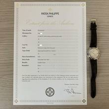 Thumbnail von Patek Philippe Calatrava Date 3445 Oversize silver dial white gold 18KT Automatic 1966's </h1>