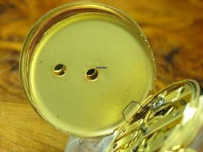 Thumbnail von 14kt 585 Gold Savonette Sprungdeckel Taschenuhr / Anhängeuhr / Ø 34,0mm </h1>