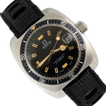  Titus Calypsomatic Diver Date 8375 Big Crown automatic 1967's </h1> 