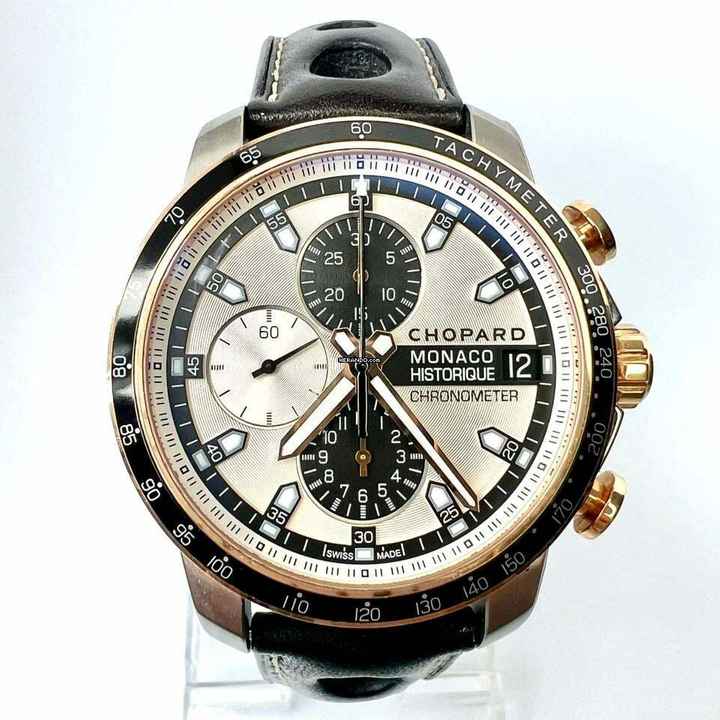  Chopard MONACO HISTORIQUE Chronometer Chronograph Automatic 2 Tone 44mm Watch </h1> 
