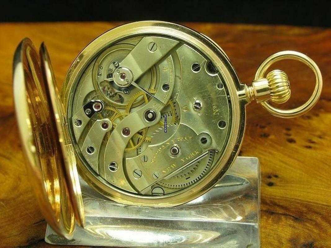 Thumbnail von Tiffany & Co. 18kt 750 Gold Open Face Taschenuhr Von Ca. 1894 / Kaliber 17 </h1>