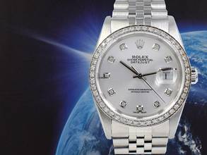 Thumbnail von Rolex Datejust 36 16234 Silver Diamonds Dial & After Diamonds Bezel - Full Set 36mm </h1>