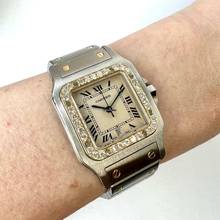 Thumbnail von Cartier Santos Galbée 29mm Quartz 2 Tone 0.94TCW Diamond Watch NEW Model </h1>