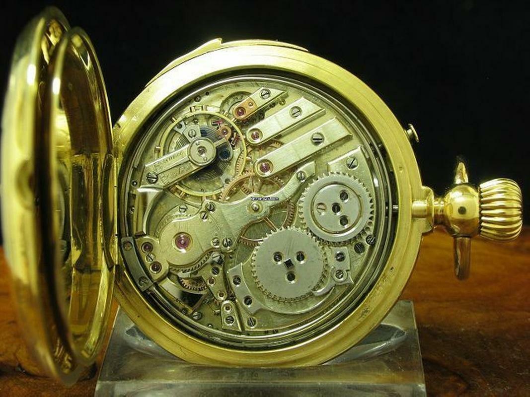 Thumbnail von 14kt 585 Gold Savonette Sprungdeckel Taschenuhr Viertel-repetition </h1>