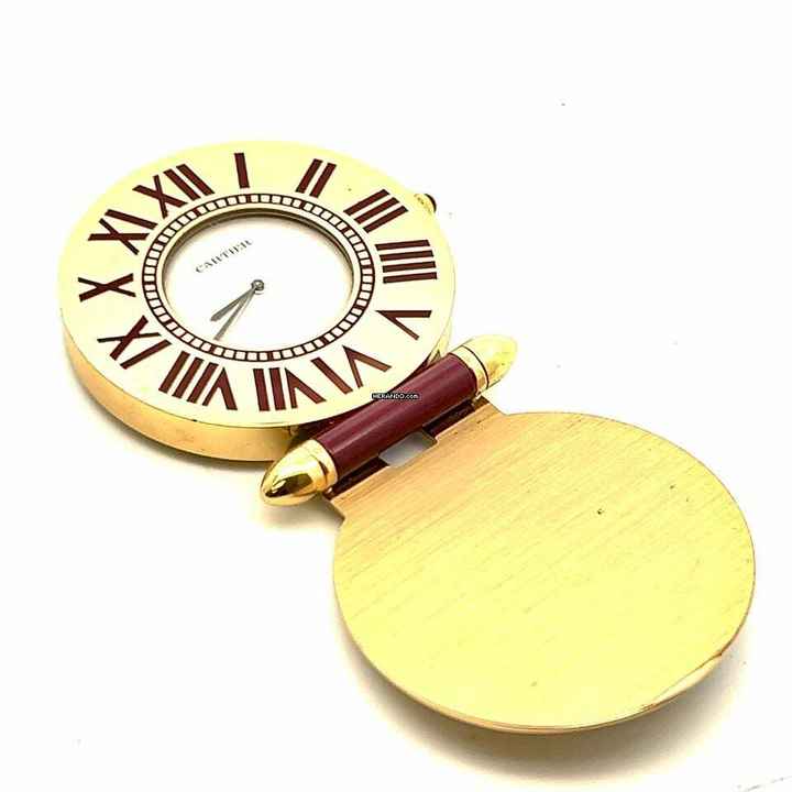  Cartier Quartz 53mm 18K Yellow Gold Clock Watch </h1> 