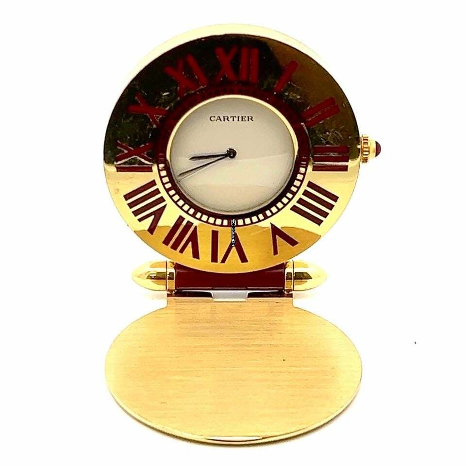 Thumbnail von Cartier Quartz 53mm 18K Yellow Gold Clock Watch </h1>