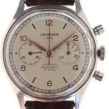 Thumbnail von Lemania Gents Wristwatch Chronograph Antichoc Antimagnetic 17 Rubis 105 </h1>