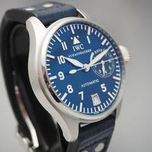 Thumbnail von IWC Große Fliegeruhr Pilot 5002 PLATINUM-DIAL Stahl/Leder UNIKAT Box+Papiere </h1>