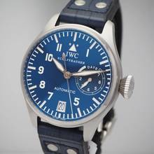Thumbnail von IWC Große Fliegeruhr Pilot 5002 PLATINUM-DIAL Stahl/Leder UNIKAT Box+Papiere </h1>