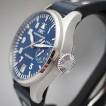 Thumbnail von IWC Große Fliegeruhr Pilot 5002 PLATINUM-DIAL Stahl/Leder UNIKAT Box+Papiere </h1>