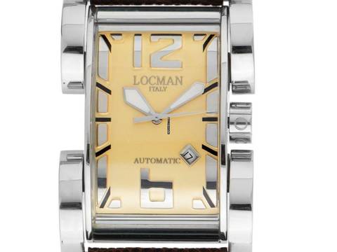  Locman Latin Lover Italy Latin Lover Stahl Automatik Armband Leder 51x30mm Ref.R500 Vintage Bj.2005 Box wie Neu  