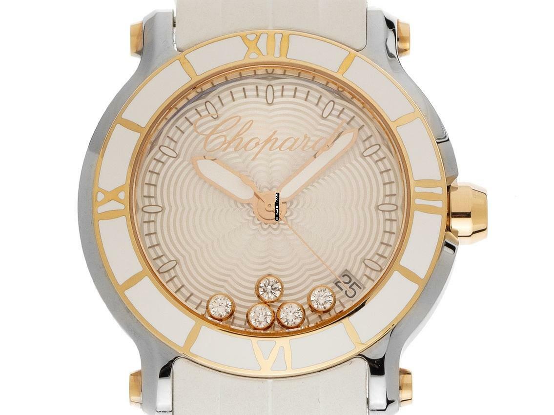  Chopard Happy Sport Diamanten Ref.278551-6002 Full Set Ungetragen 