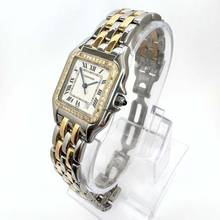 Thumbnail von Cartier Panthère Quartz 27mm 2 Row Gold 0.48TCW DIAMOND Watch </h1>