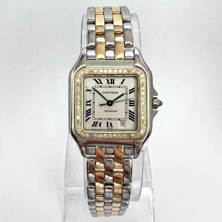  Cartier Panthère Quartz 27mm 2 Row Gold 0.48TCW DIAMOND Watch </h1> 