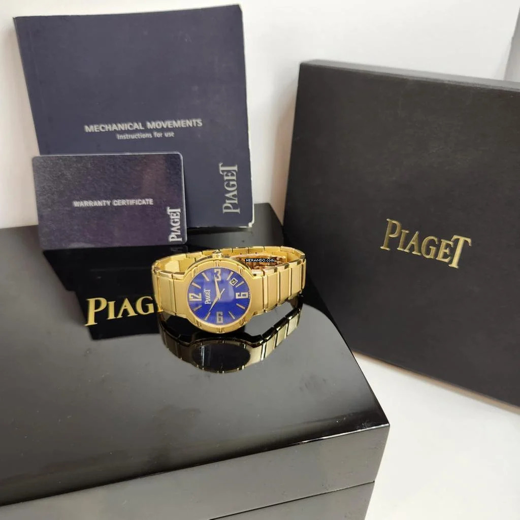 Thumbnail von Piaget Polo Special Edition Full Gold Blue Dial 38mm Automatico Completo