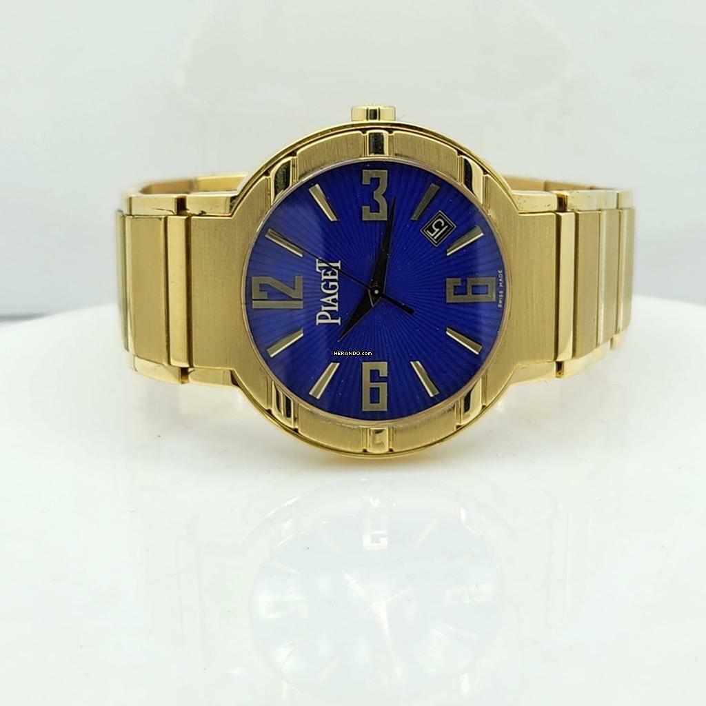 Thumbnail von Piaget Polo Special Edition Full Gold Blue Dial 38mm Automatico Completo