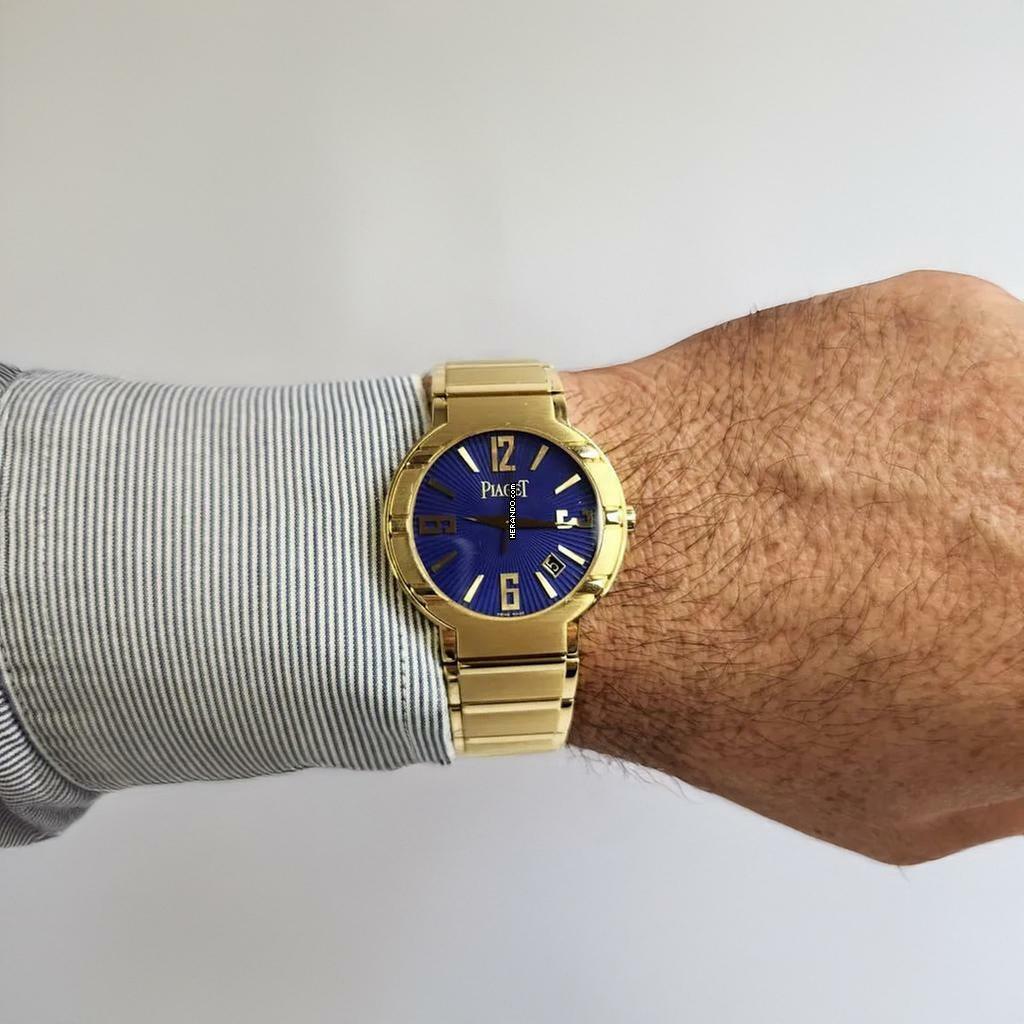 Thumbnail von Piaget Polo Special Edition Full Gold Blue Dial 38mm Automatico Completo