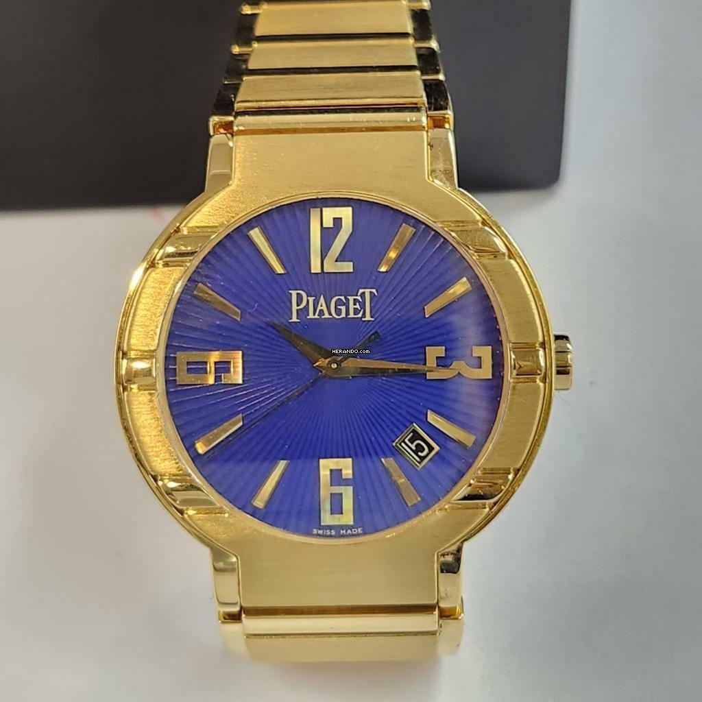 Thumbnail von Piaget Polo Special Edition Full Gold Blue Dial 38mm Automatico Completo