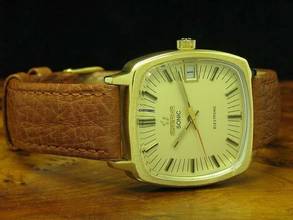 Thumbnail von Eterna Sonic 18kt 750 Gold Electronic Stimmgabel Herrenuhr / Kaliber Eterna 1550 </h1>