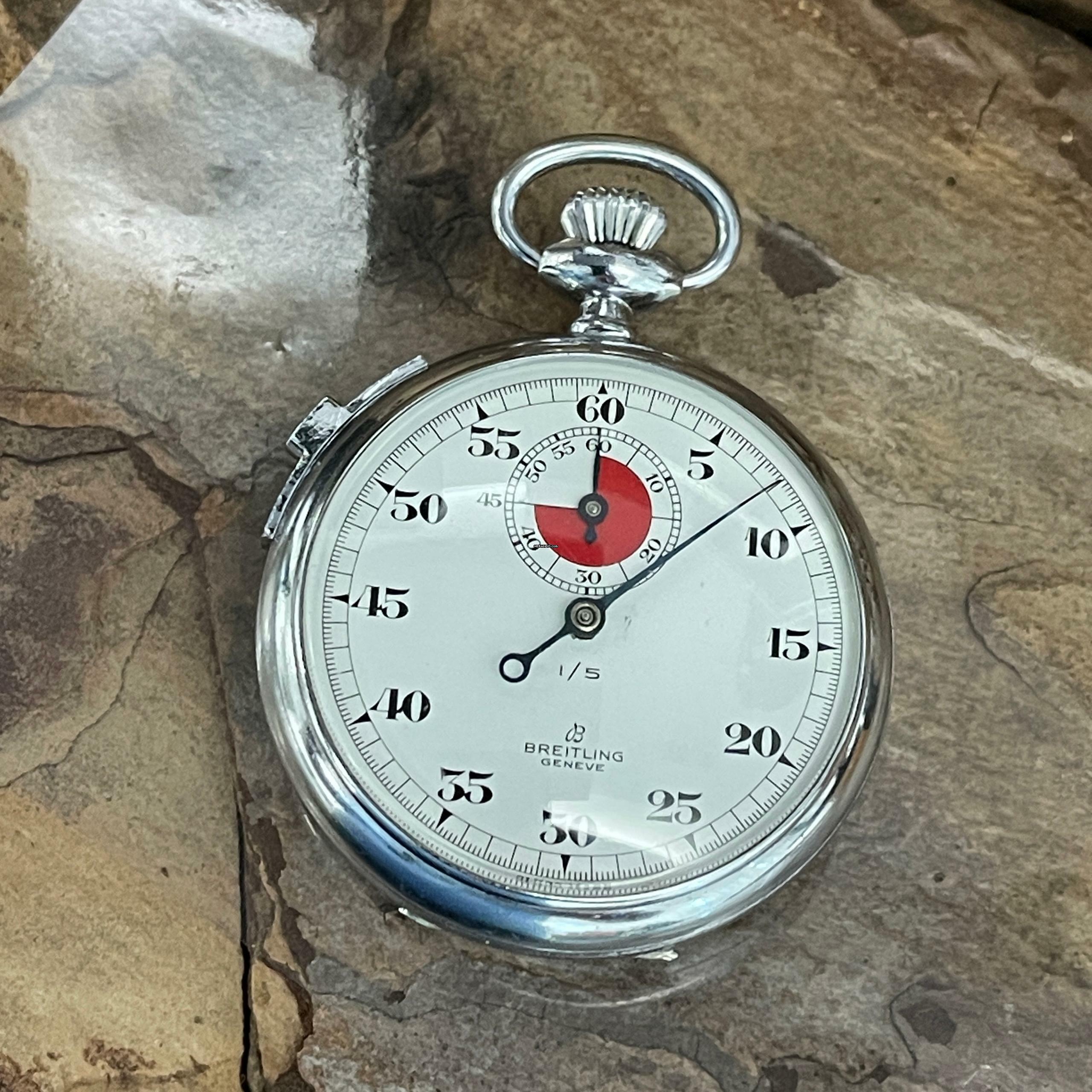  Breitling Chrono Slide Stoppuhr 49mm aus Edelstahl - Taschen Chronograph </h1> 