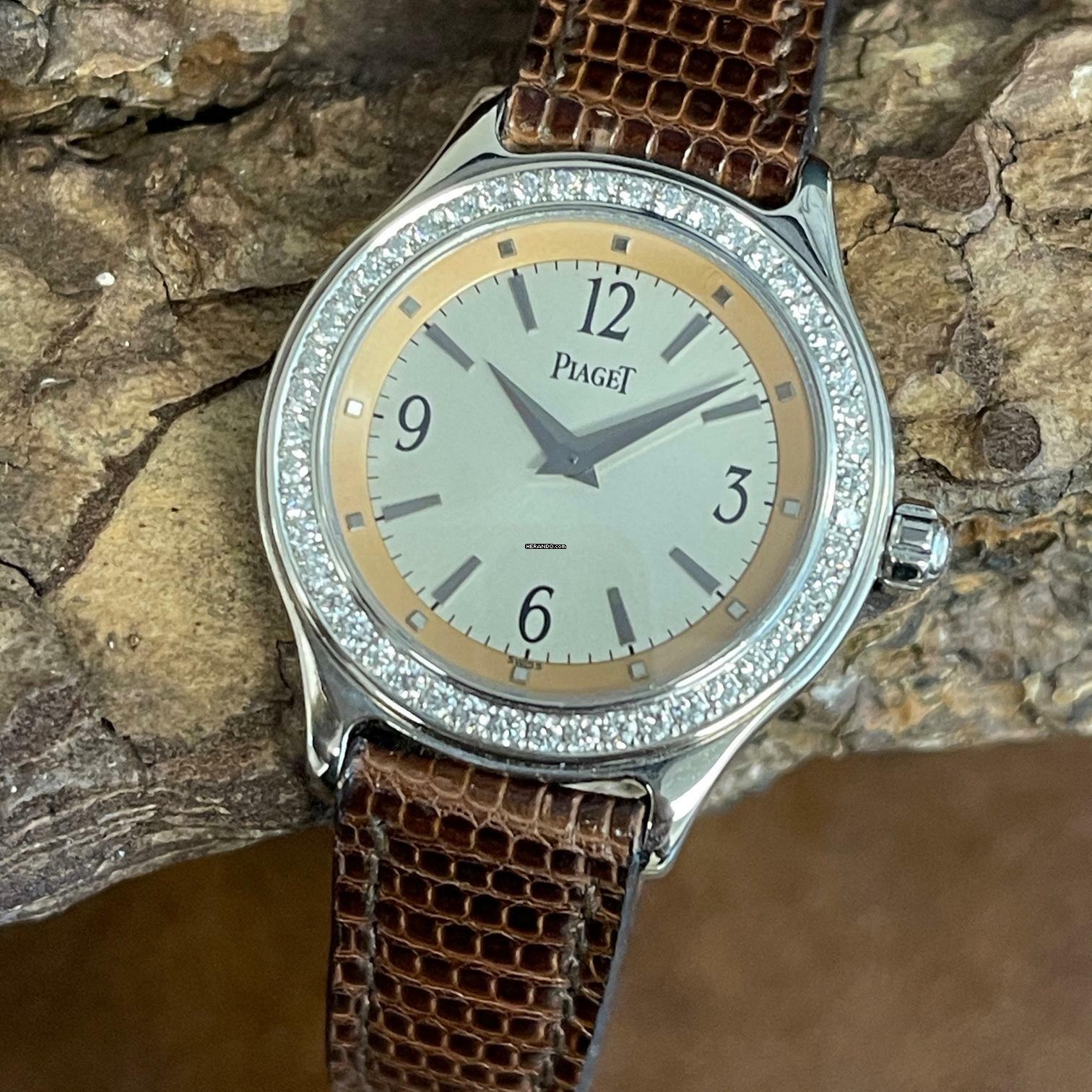  Piaget Lady - 750 Weißgold mit Diamant Lünette - Ref. 5805M201  