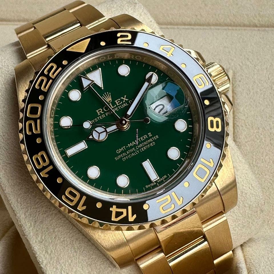 Rolex GMT-Master II 116718LN 2016 Eu like new unpoliert unpolished TOP grün green </h1>